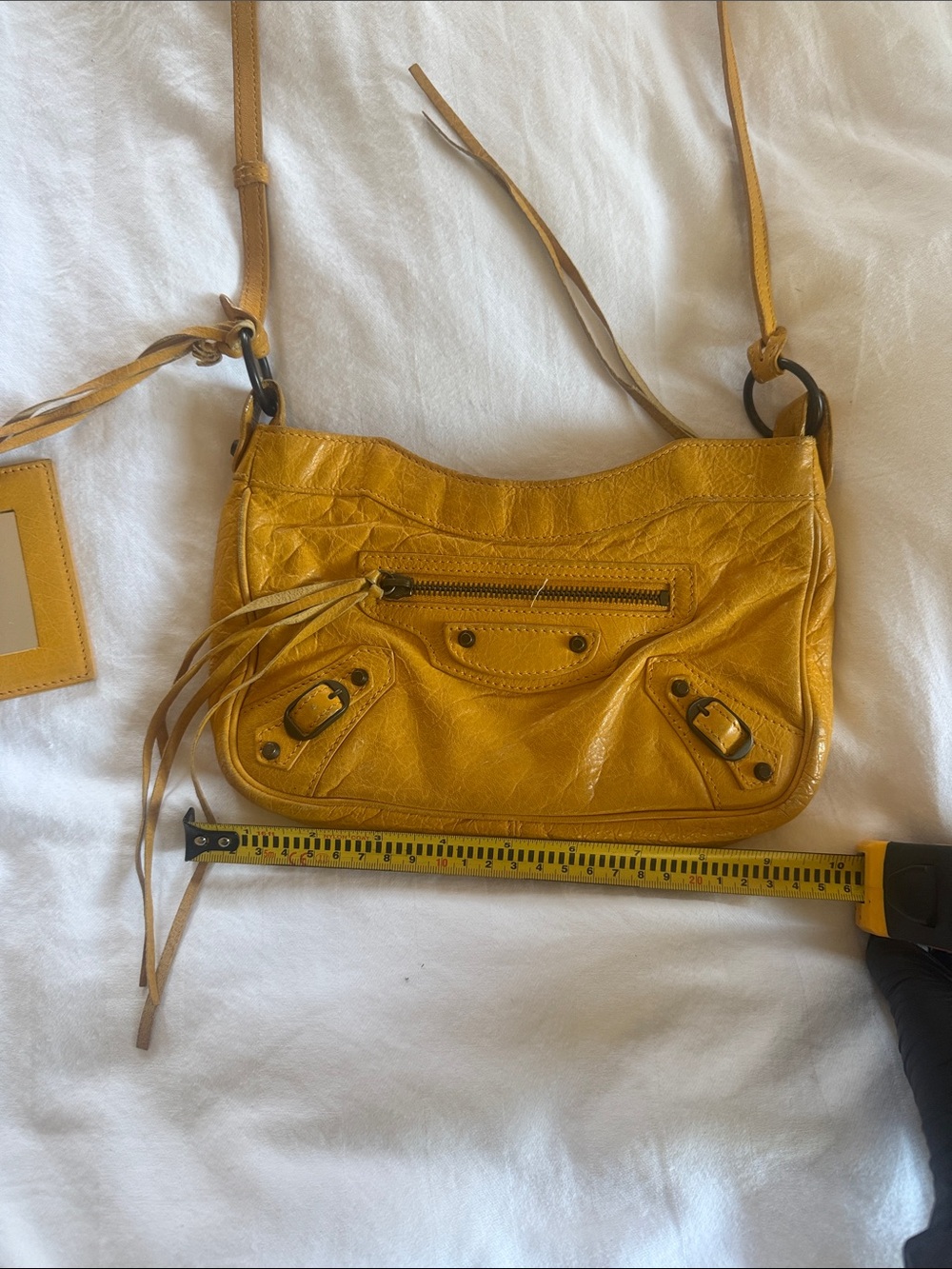 Balenciaga Mustard Leather Crossbody with Tassel Details - Picture 3 of 9